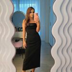 Paula Echevarría con su vestido de H&M.