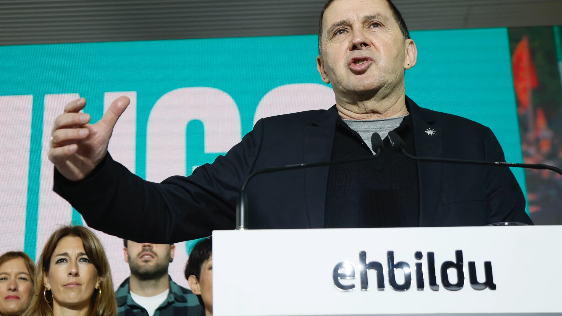 El líder de EH Bildu, Arnaldo Ortegi, en Arrasate (Gipuzkoa)MUGUERZA - EUROPA PRESS14/05/2023
