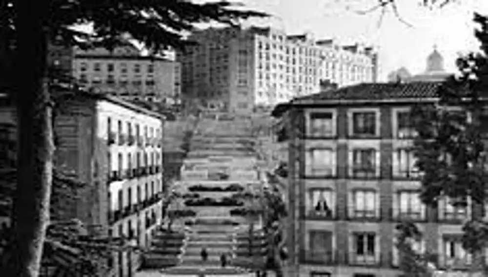 Foto de los años 60 de la Cuesta de los ciegos