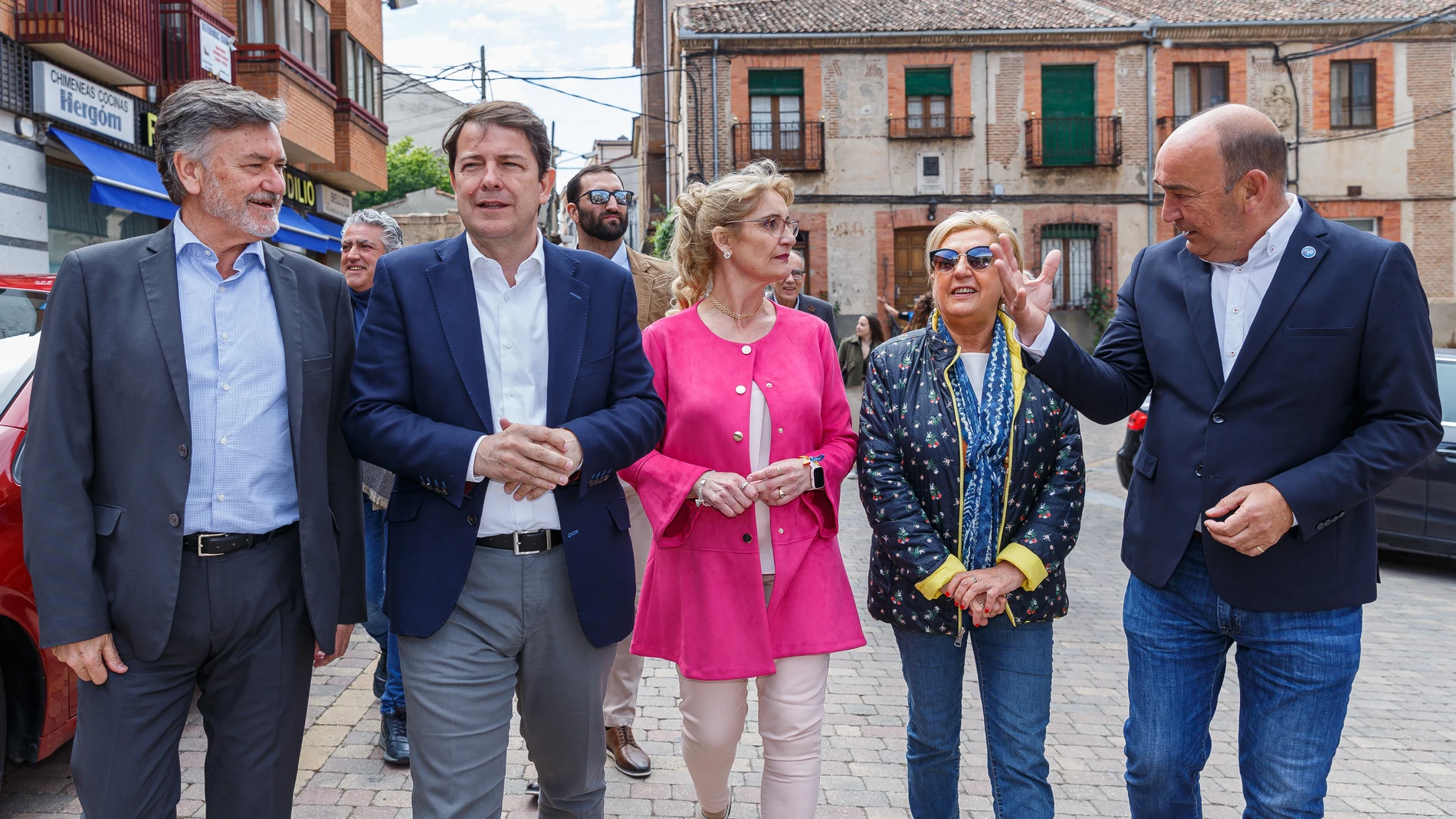 El presidente del PP junto a Alejandro Vázquez, Ana Rosa Zamarro, Paloma Sanz y Miguel Ángel de Vicente