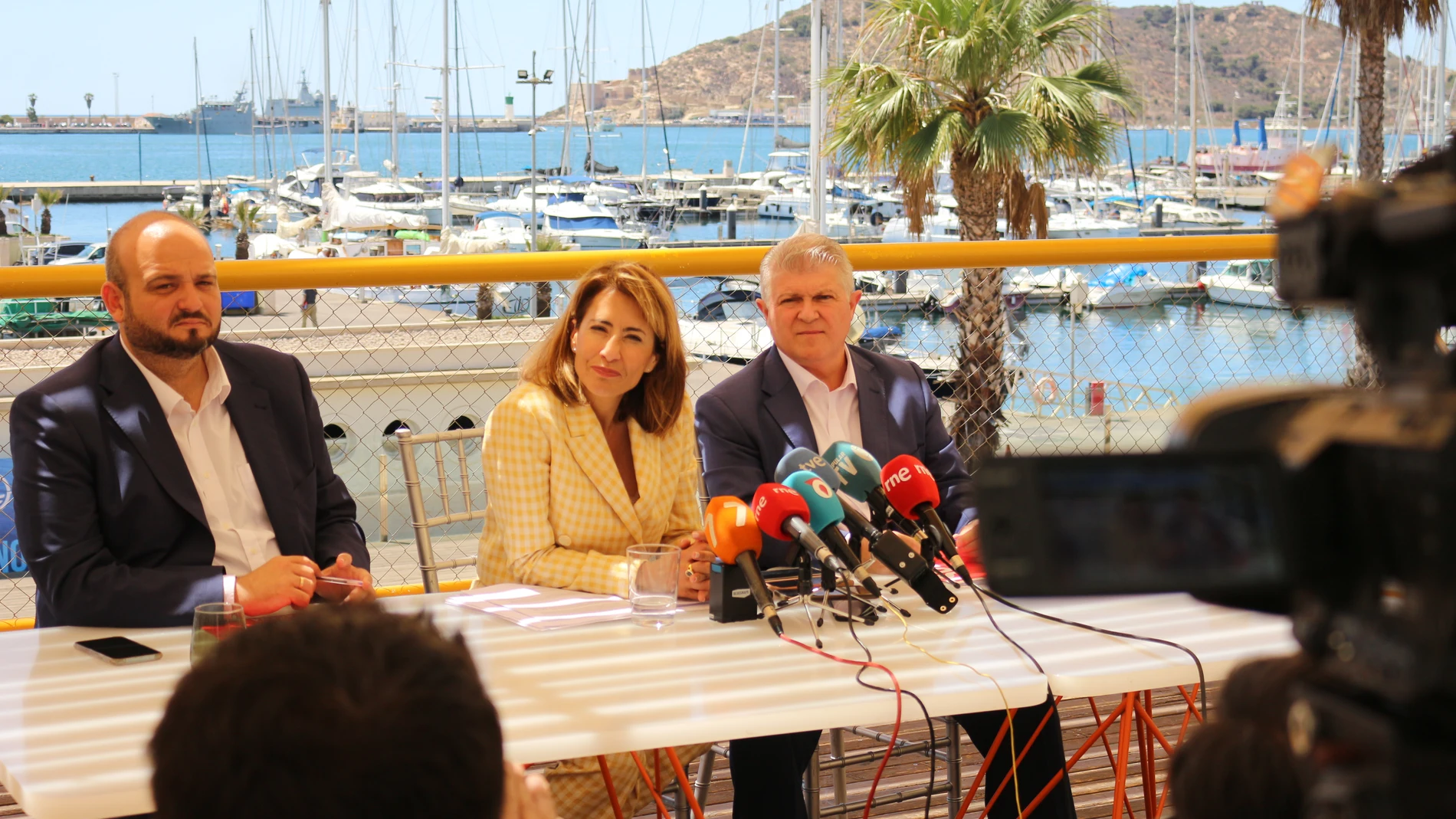 Manuel Torres, la ministra Raquel Sánchez, y José Vélez