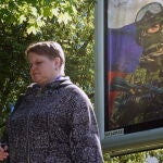 Banners supporting Russian armed forces in Moscow