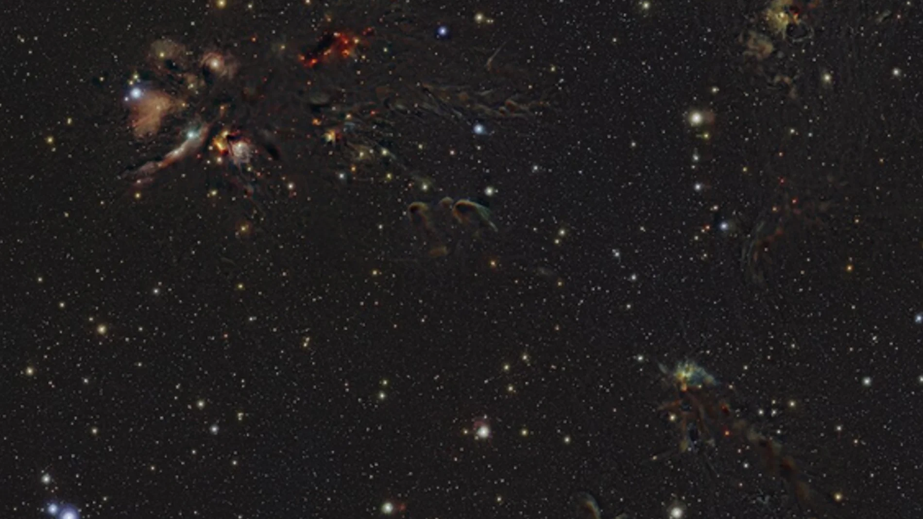 Vista infrarroja de una región de la galaxia