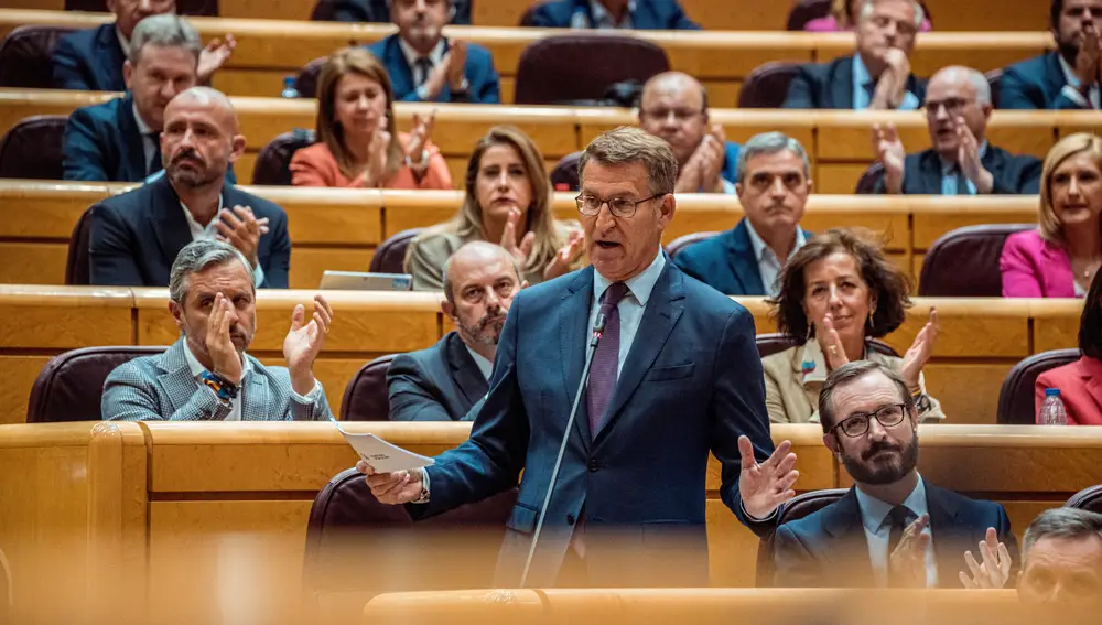 Último cara a cara en el Senado entre Sánchez y Feijóo antes de las elecciones