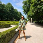Paula Echevarría con vestido y botas cowboy.