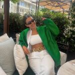 Alba Díaz con bomber verde.