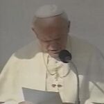 El Papa Juan Pablo II en la aldea del Rocío