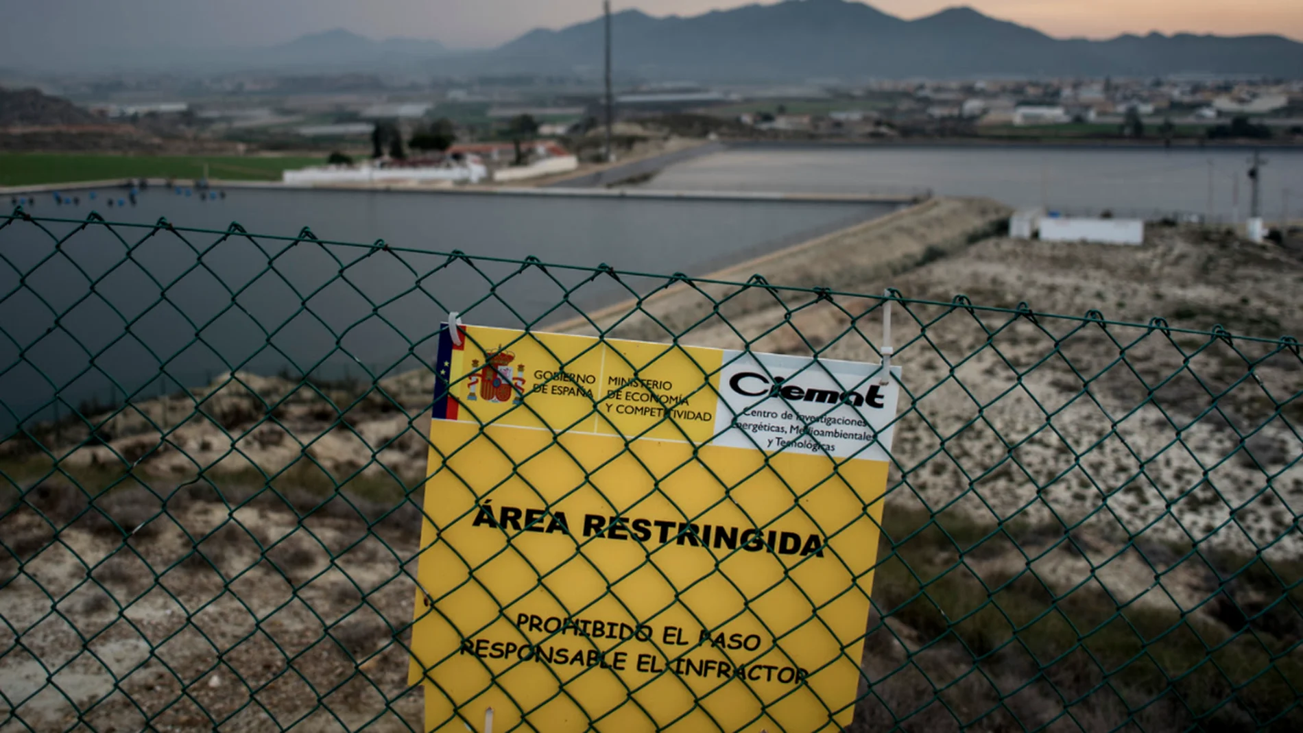 El área restringida en Palomares, Almería