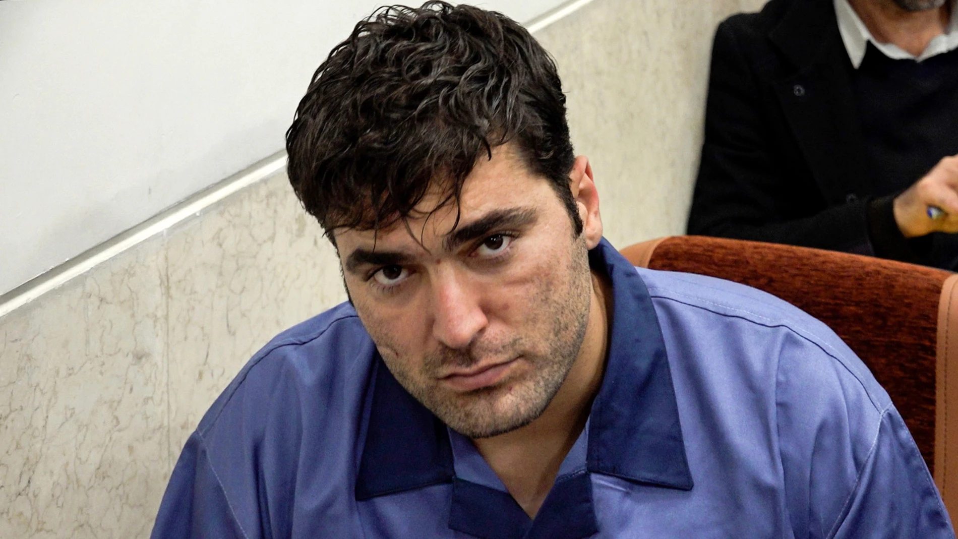 In this photo released by Mizan News Agency on Jan. 9, 2023, Majid Kazemi attends his trial at the court in the city of Isfahan, Iran. Iran on Friday, May 19, 2023 executed three men accused of deadly violence during last year's anti-government protests despite objections from human rights groups. Mizan, the judiciary's website, announced the executions of Majid Kazemi, Saleh Mirhashemi and Saeed Yaghoubi, without saying how they were carried out.(Mizan News Agency via AP)