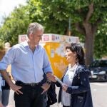 Héctor Illueca esta mañana durante su visita a Requena, Utiel y Buñol
