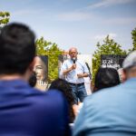 El procurador Francisco Igea en el acto de apoyo a Begoña Villacís
