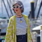 Carmen Gimeno con kimono de Zara.