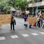 Corte de tráfico en la calle Berlín