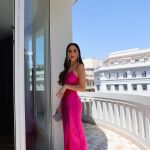 Rocío Osorno con vestido de Mango. 