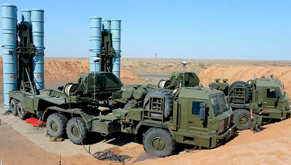 Sistema S-300 desplegado en Siria.