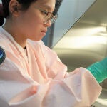 Preparación de las muestras que se han llevado al espacio