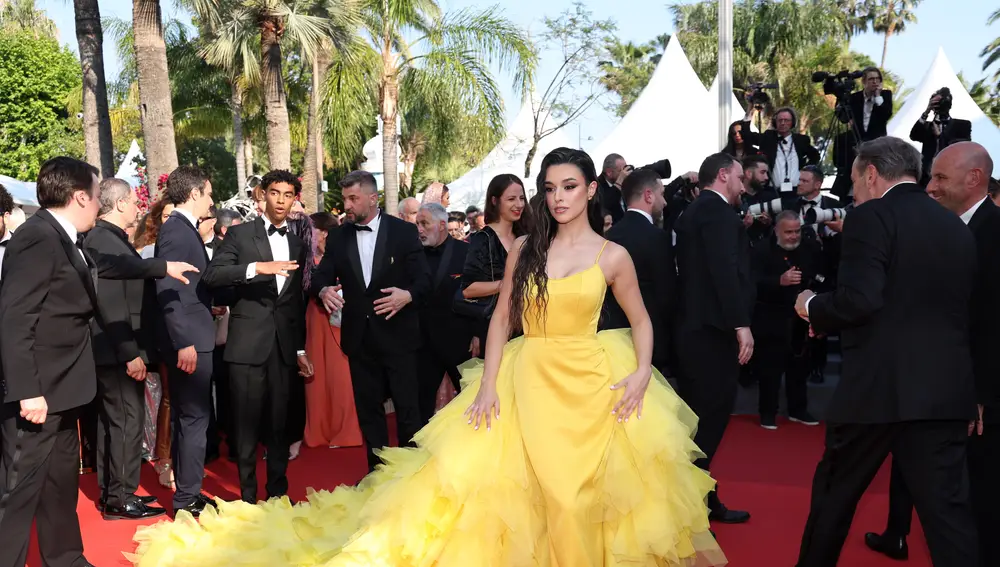 Marta Díaz en a alfombra roja de Cannes.