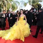 Marta Díaz en a alfombra roja de Cannes.