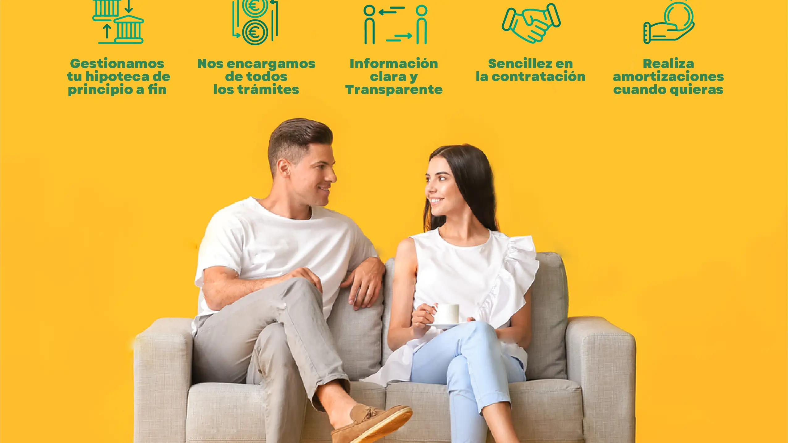 Cartel informativo de la hipoteca "Tu primera casa" de Caja Rural del Sur