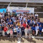 Foto de familia de los premiados con Ismael Pérez, de la ONCE, y la consejera Rocío Lucas