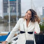 Paz Padilla con blazer de Mango.