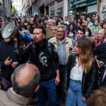 Acto de Podemos con Pablo Iglesias, Alejandra Jacinto y Roberto Sotomayor. David Jar