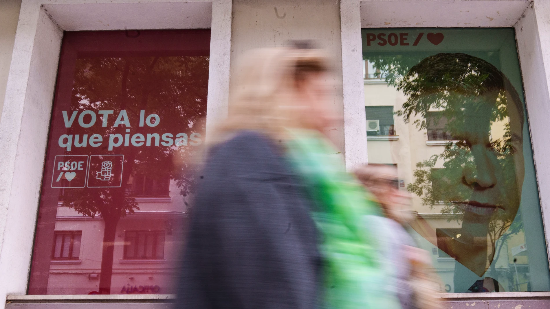 Sede del PSOE en Ferraz el días después del 28m.