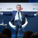 El líder de PP, Alberto Núñez Feijóo, interviene durante la última jornada de la 38 reunión del Cercle díEconomia, en el Hotel W de Barcelona, a 31 de mayo de 2023, en Barcelona.