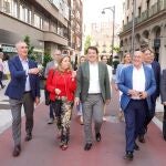El presidente del PPCyL, Alfonso Fernández Mañueco, junto a los candidatos