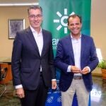 Juande Mellado (Canal Sur) y Joaquín Segovia (Telefónica)