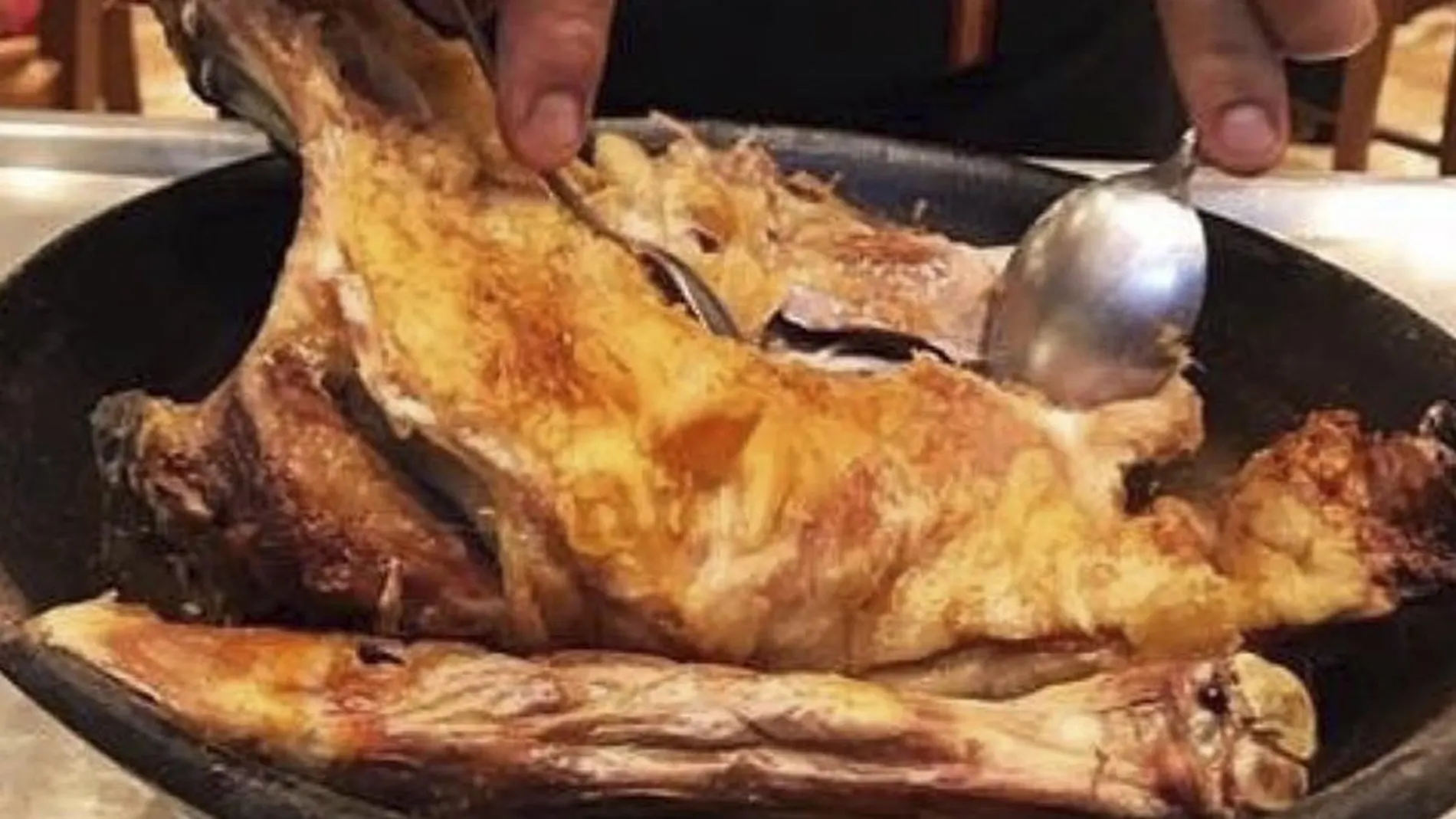 Lechazo del Restaurante Mannix de Campaspero