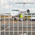maintenance-aircraft-tarmac-behind-barrier-nantes-france-april-plane-company-hop-airport-nantes-france