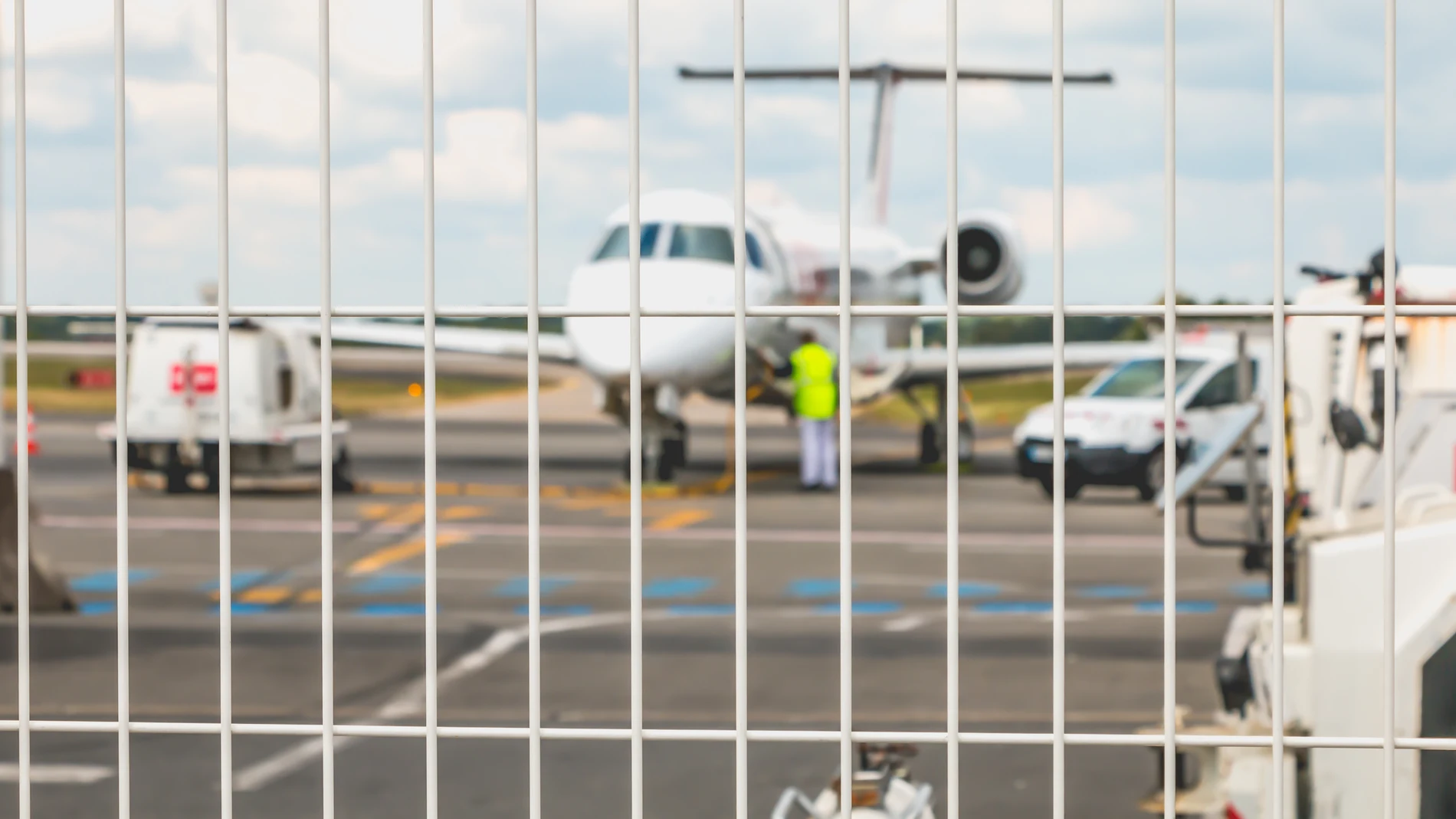 maintenance-aircraft-tarmac-behind-barrier-nantes-france-april-plane-company-hop-airport-nantes-france