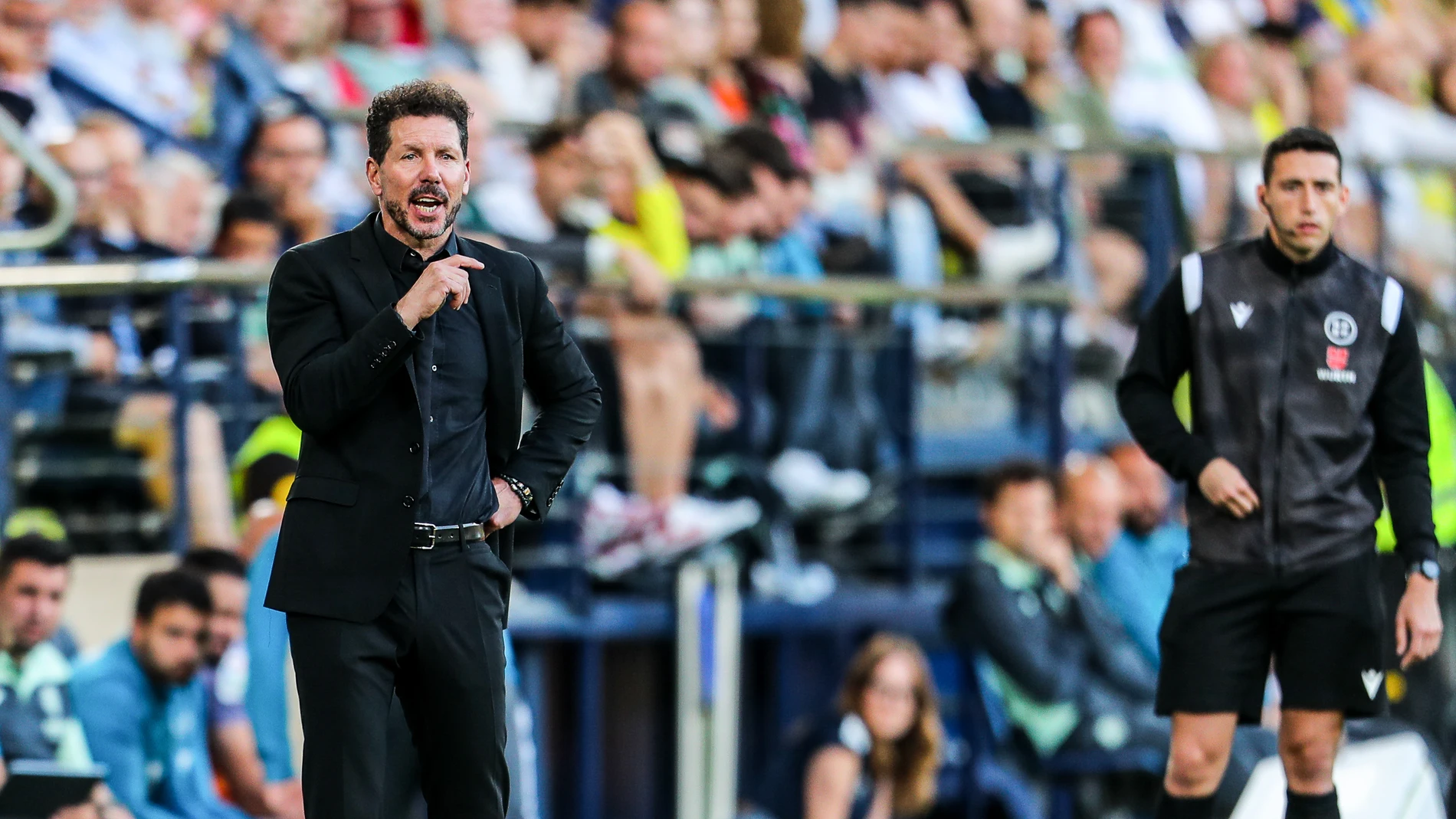 Simeone, en el partido ante el Villarreal
