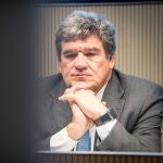 El ministro de Inclusión, Seguridad Social y Migraciones, José Luis Escrivá, durante la presentación del plan de pensiones de empleo simplificado para autónomos de UPTA y Banco Sabadell, en el Auditorio del Banco Sabadell, a 5 de junio de 2023, en Madrid (España).