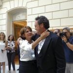 Dolores Delgado en el nombramiento del nuevo Fiscal General del Estado, Álvaro García Ortiz, en la sede de la Físcalia.