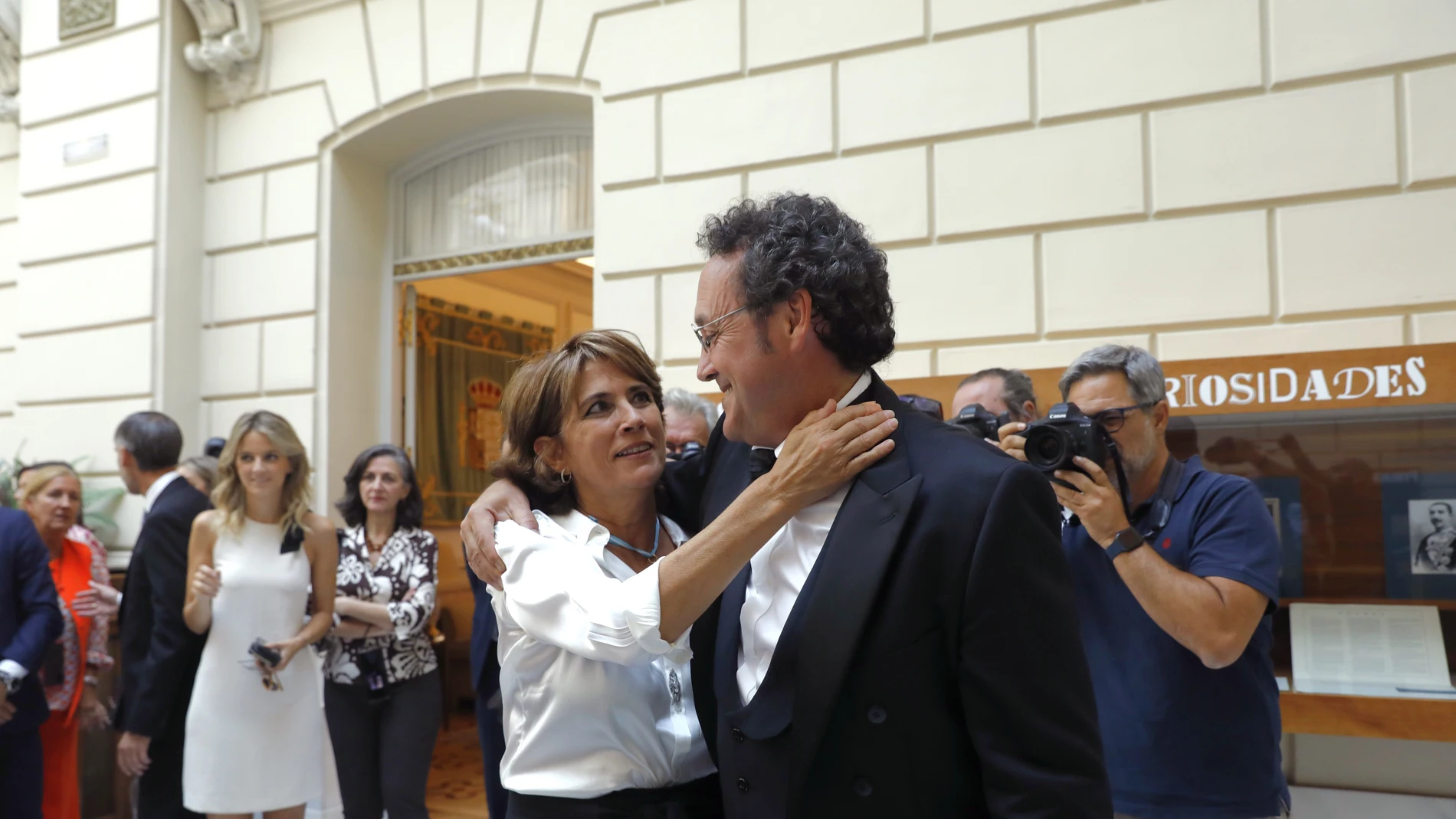 Dolores Delgado en el nombramiento del nuevo Fiscal General del Estado, Álvaro García Ortiz, en la sede de la Físcalia.