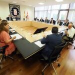 El presidente de las Cortes, Carlos Pollán, preside la junta de portavoces