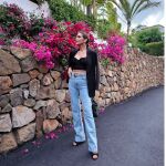 Paula Echevarría con jeans de Stradivarius.