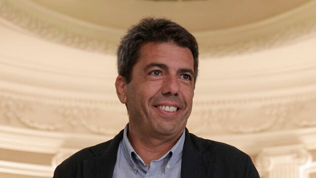 El candidato del PP a la Presidencia de la Generalitat valenciana, y ganador de las elecciones, Carlos Mazón