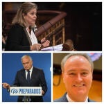 Macarena Montesinos, Esteban González Pons y Alberto Fabra