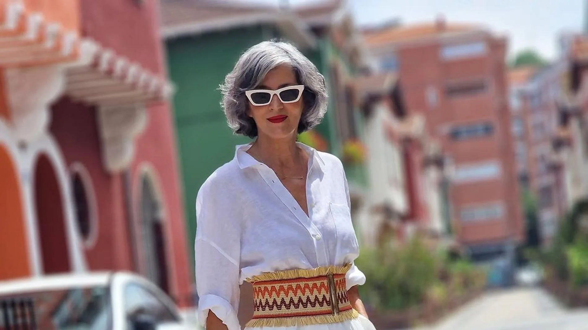 Carmen Gimeno con falda de Zara.
