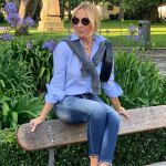 Marta Sánchez con jeans pitillo. 