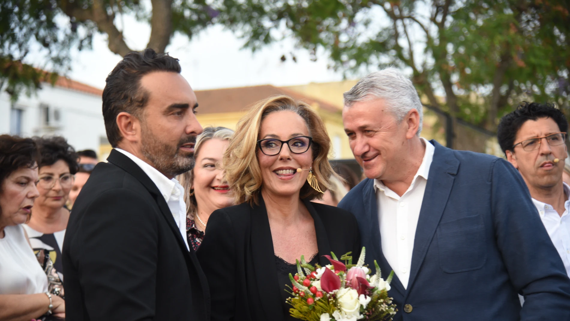 Rocío Carrasco en el homenaje a Pedro Carrasco en Alosno