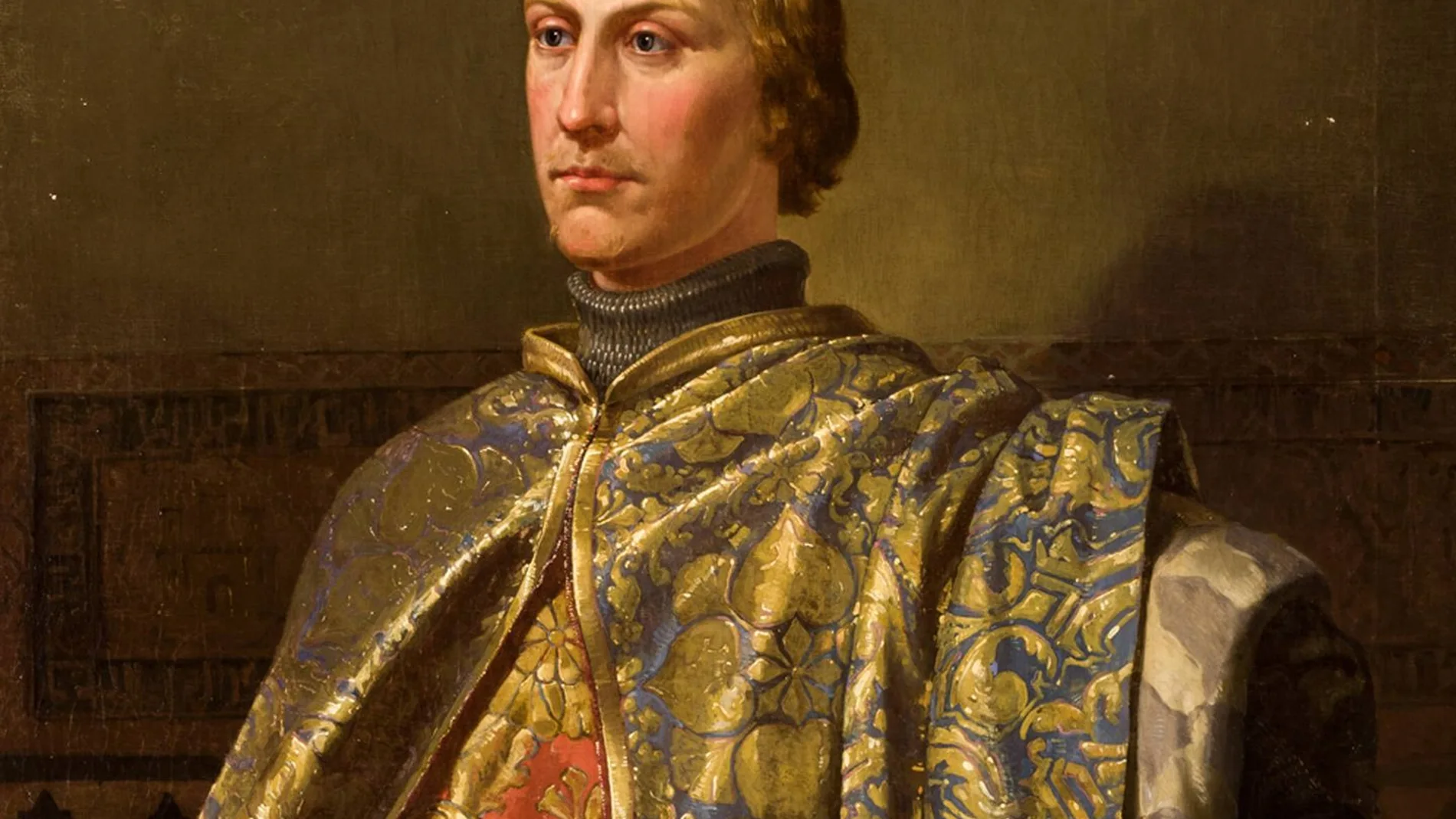 Retrato de Pedro I de Castilla realizado por el pintor Joaquín Domínguez Bécquer en 1857