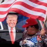 Trump supporters gather for a rally in Florida