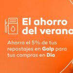 Cartel promocional de Dia y Galp 