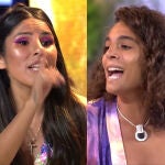 Isa Pantoja y Alma Bollo en el plató de 'Supervivientes 2023'