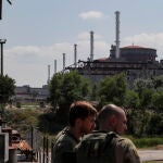 International Atomic Energy Agency (IAEA) members examine Zaporizhzhia Nuclear Power Plant in Enerhodar