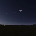 Alineación planetaria y lunar ocurrida en 2022.